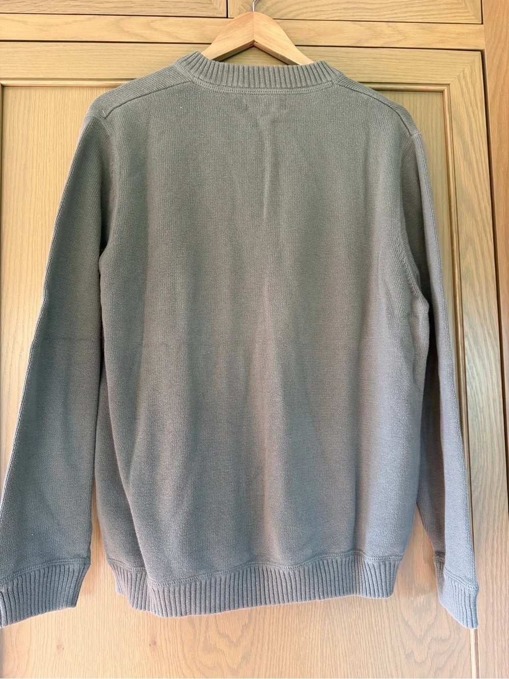 Eddie Bauer Men's Sage Button-Neck Crew Sweater Cotton / Spring '09